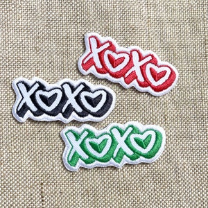 2pc XOXO-patches opstrijkbare XOXO-patches XOXO opstrijkbare patch-patches voor jassen borduurpatch Patch voor rugzak