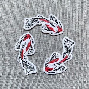 Set 3 pc Koi fish Patches iron on patches Toy Story iron on patch patches for Jackets embroidery patch Patch for backpack