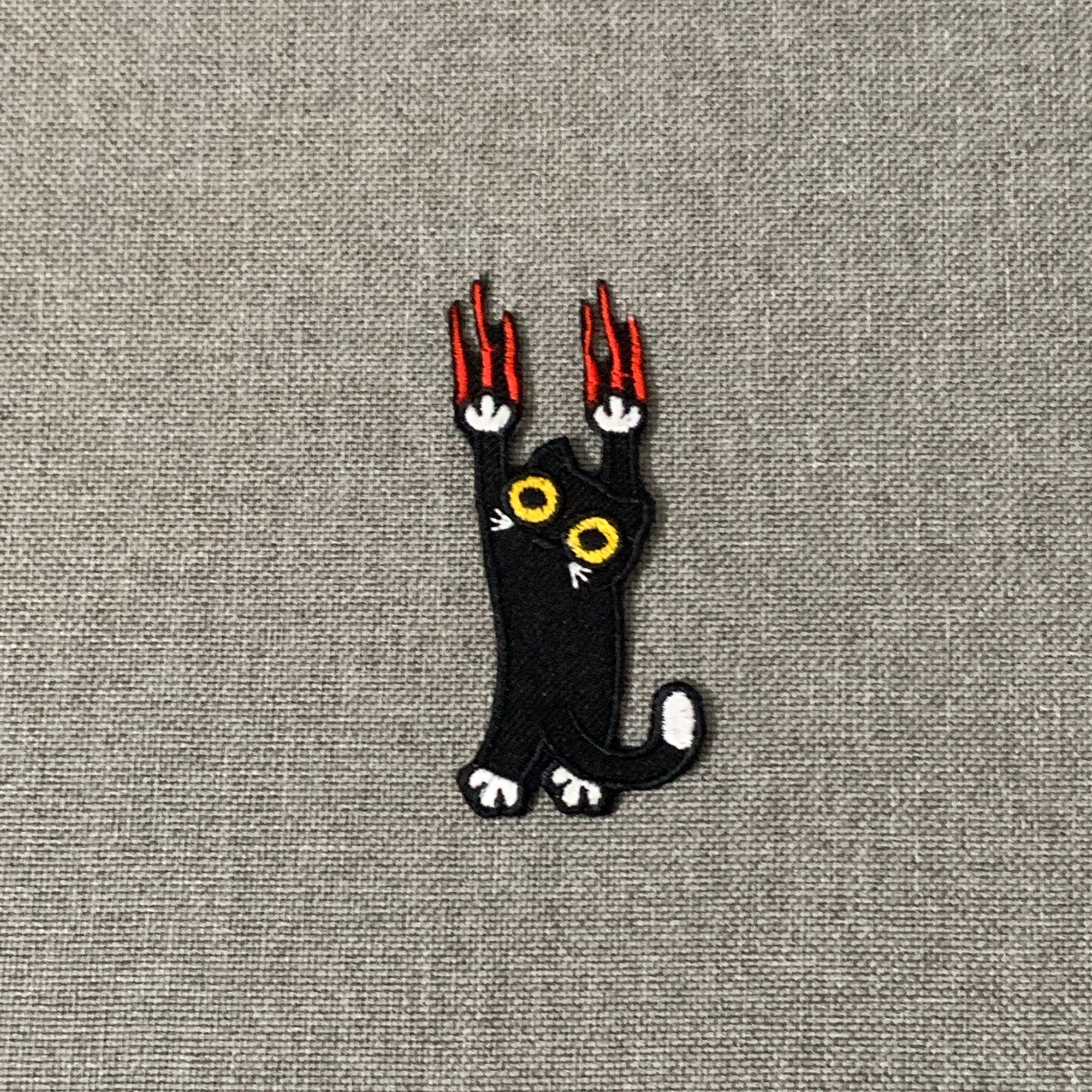 Black Cat Patches Iron on Patches Cat Iron on Patch Patches Etsy