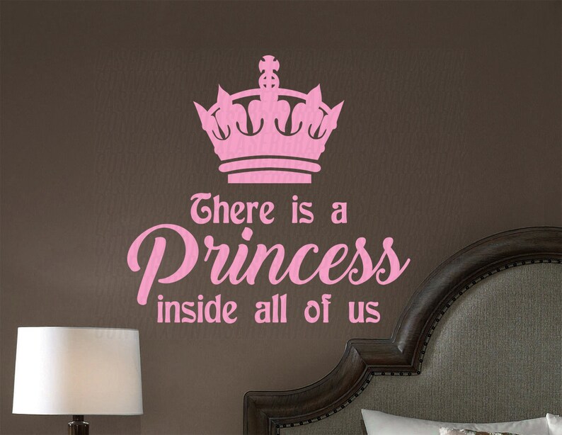 Great for Bedroom Living Girls Teen Bathroom Home Decor There is a Princess inside all of us Quote Wall Vinyl Decal Stylish Design