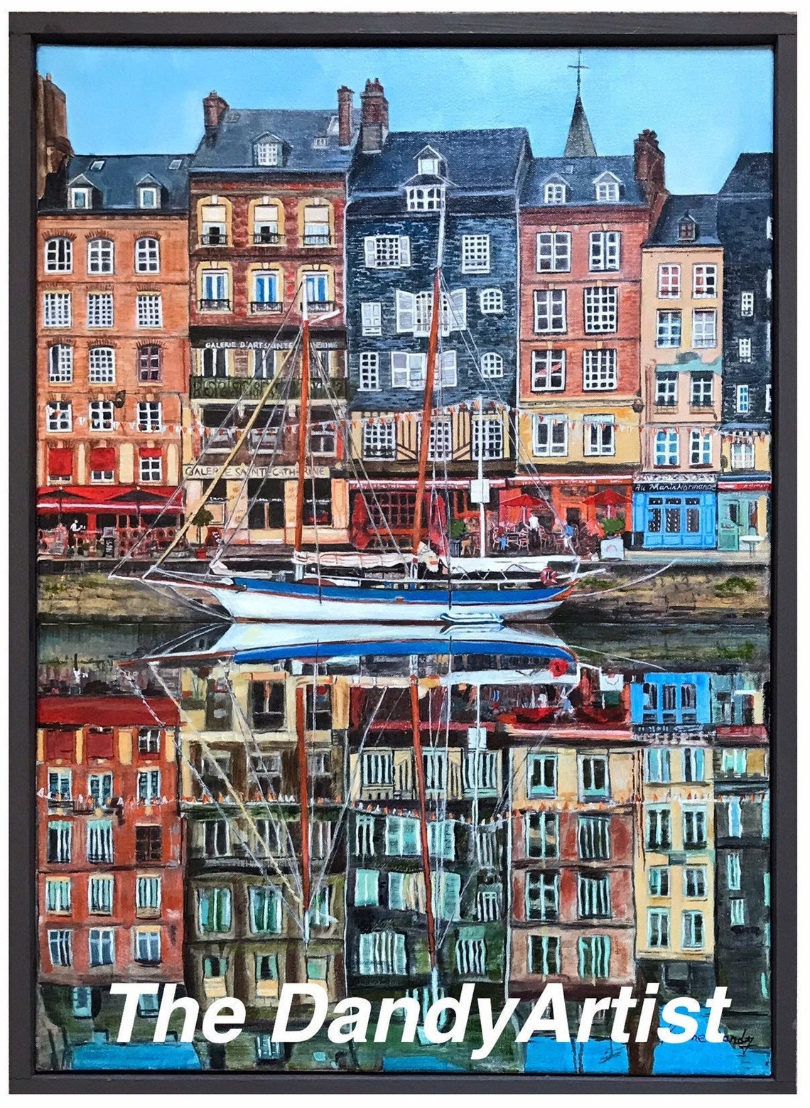 Original oil painting of Honfleur France. Etsy