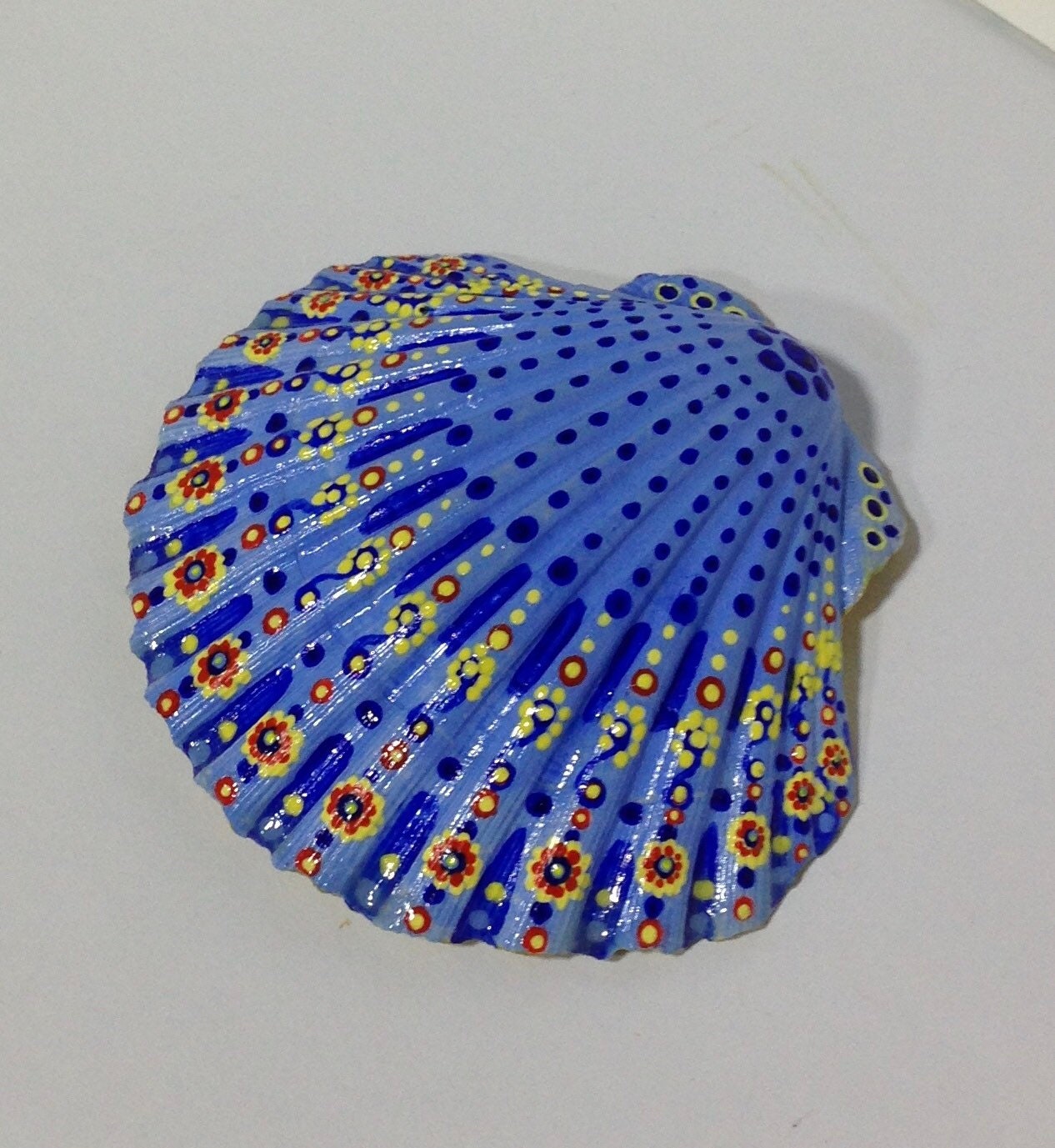 Coquille Saint-Jacques Peinte à La Main.