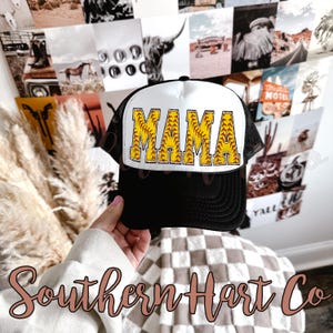 Softball Mom Hat, Mama Softball Hat, Softball Black Hat, Trucker Hat for Women