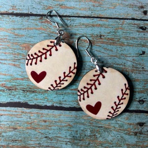 2 Pairs Baseball Earrings For Women – Ball & Glove Dangle Earrings, Asymmetrical Design, Metal (White/Brown)