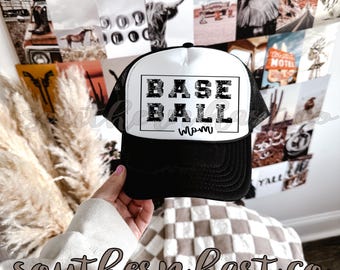Baseball Mom Trucker Hat, Game Day Outfit