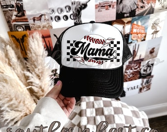 Baseball Mama Trucker Hat, Women's Game Day Outfit