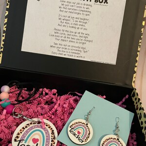 It’s Worth It Teacher Box, Teacher Gift, Teacher Appreciation, New Teacher Gift, Teacher Lanyard, Teacher Earrings