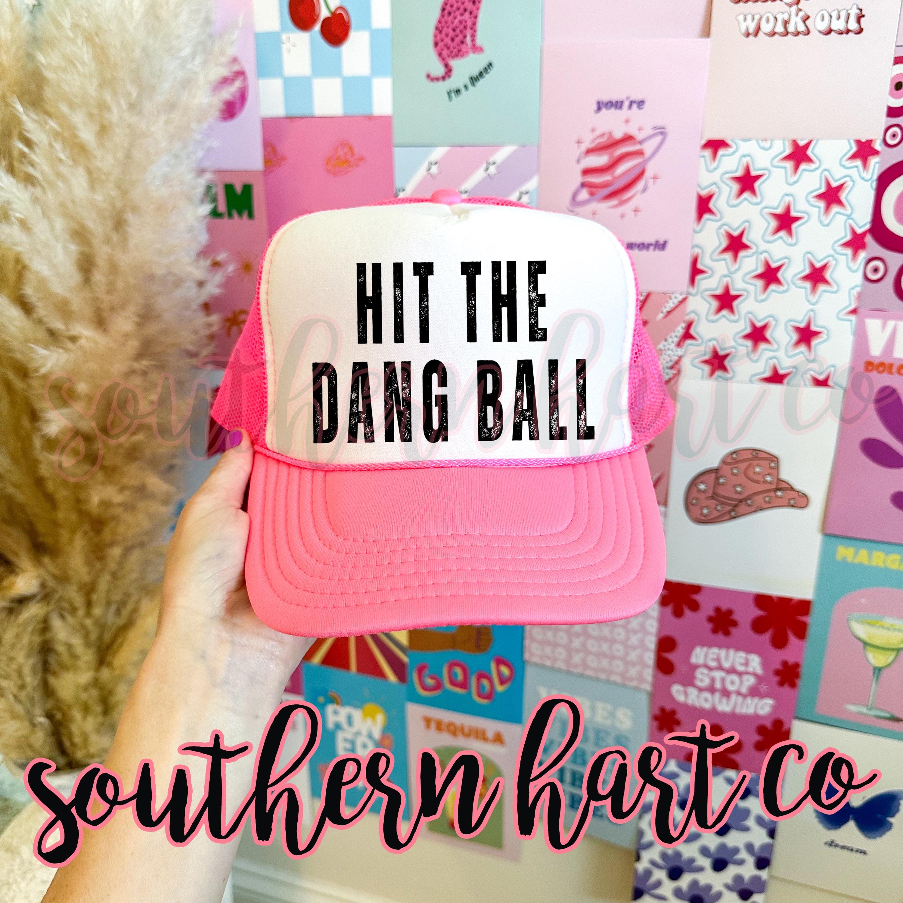 Hit the Dang Ball Trucker Hat – Funny Baseball Mom Snapback 