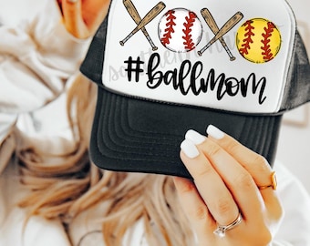Baseball Softball Mom Trucker Hat, Game Day Outfit