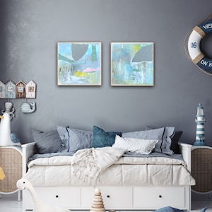 Wall Art Japandi acrylic painting collage Beige Gray And Blue Minimalist Wall Art Abstract Painting On Canvas Wabi Sabi Wall Art