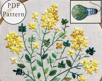 plus_*NEW* Bonus Free Pattern_Canola Bouquet_유채꽃다발_PDF files_Reversed Pattern_instantdownload files_Hand Embroidery Pattern_NewUpdatedGuide!
