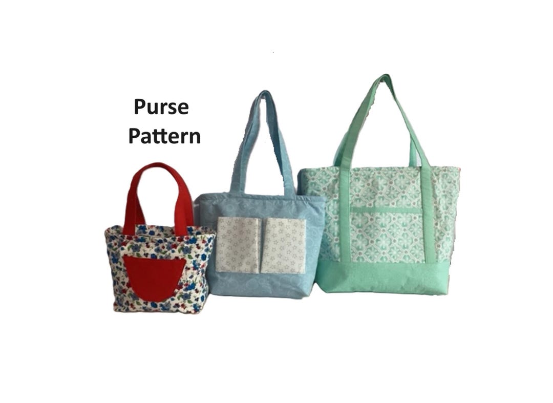 Tote Bag Sewing Pattern in 3 Sizes - Etsy