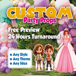 Custom Cutout Cardboard Backdrop | Birthday Sign Yard | Event and Party Prop Lawn Signs | Life Size Cutouts Standee Boards Centerpieces