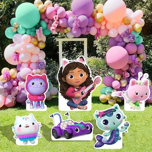 Gabbys Cutout Cardboard Backdrop | Birthday Sign Yard Cutout | Event and Party Lawn Signs | Life Size Cutouts Standee Boards Centerpieces