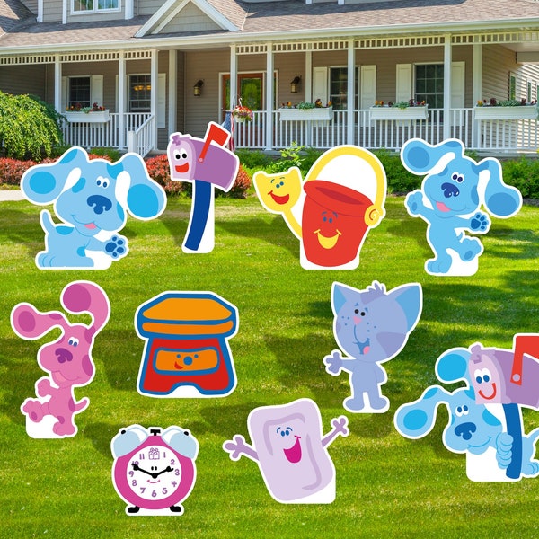 Clues Cutout Cardboard Backdrop | Birthday Sign Yard Cutout | Event and Party Lawn Signs | Life Size Cutouts Standee Boards Centerpieces
