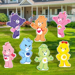 Bears Cutout Cardboard Backdrop | Birthday Sign Yard Cutout | Event and Party Lawn Signs | Life Size Cutouts Standee Boards Centerpieces