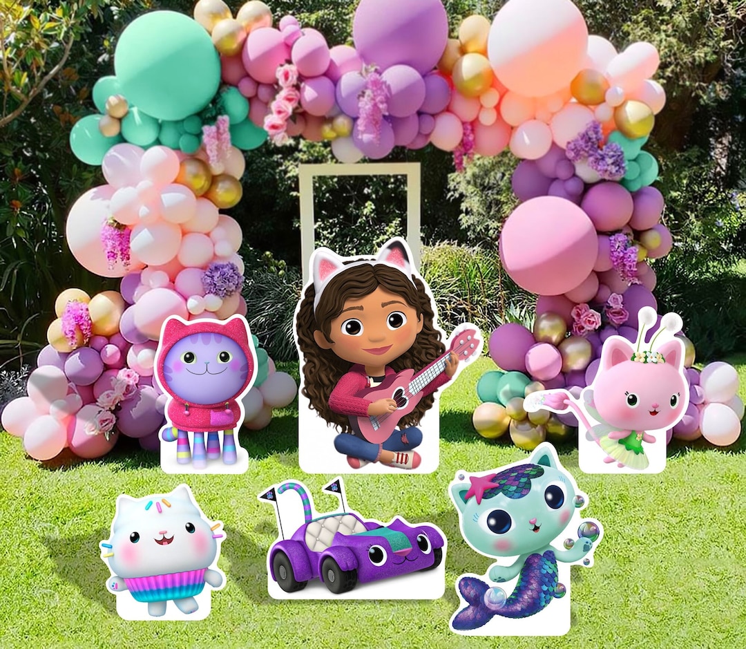 Gabbys Cutout Cardboard Backdrop | Birthday Sign Yard Cutout | Event ...