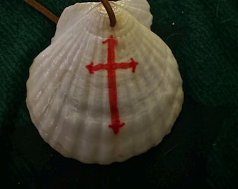 Concha de vieira artesanal para peregrinos del Camino - Rústica y hecha a mano