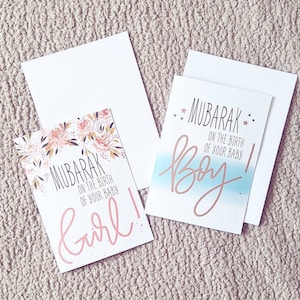 Islamic Baby Greetings Card for Boy OR Girl! Islamic Gift