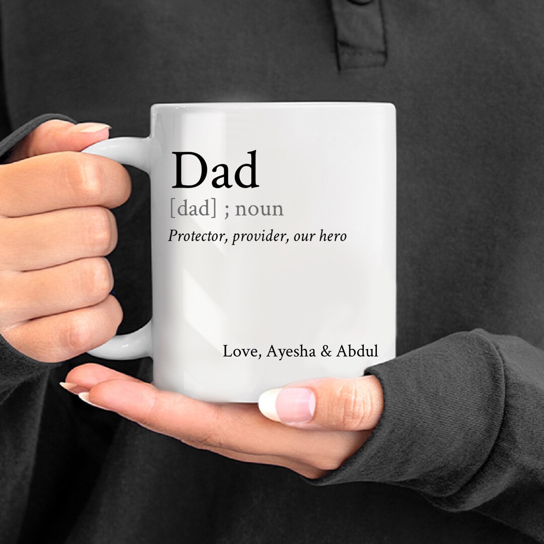 Dad Script Mug Personalised Dad Mug With Names Gift - Etsy