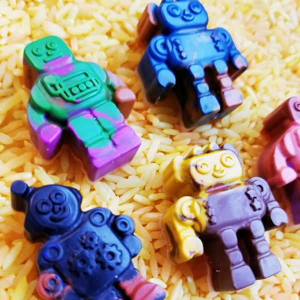 Robot Crayon Etsy
