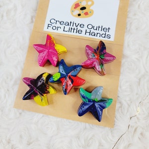 Homemade Starfish Crayon Set / Set of 5 Starfish