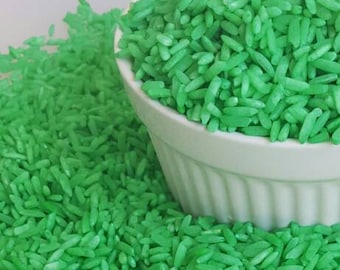 Forest Green Sensory Bin Rice - 4 Cups