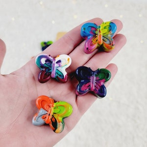 Homemade Recycled Butterfly 2.0 Crayon Set / Set of 4 Butterflies