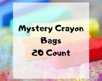 Recycled Mystery Crayon Set / Random Mix of 20 Crayons