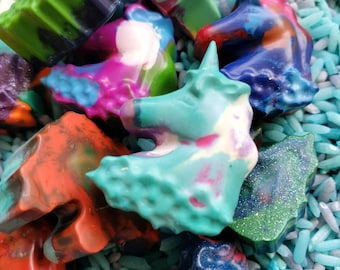 Recycled Unicorn Crayon Set / Set of 6 Unicorns