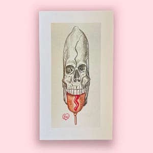 Skull Dog, Corn Dog Art Print