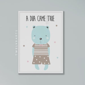 A dua came true, Boy, Islam Kids, Children&#39;s Pictures, Islamic Wall Art, Islam Poster, Islamic Wallart, Islamic Quotes, Typography