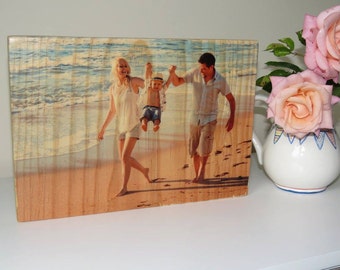 Personalised Wooden Photo Block, Handmade, Your Photo on Wood, Unique Keepsake Gift, Photo Gift, Birthday Gift, Christmas Gift