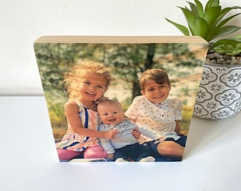 Personalised Wooden Photo Block, Handmade, Your Photo on Wood, Photo Gift, Keepsake, Square, Perfect Unique Gift,Birthday, Christmas Gift