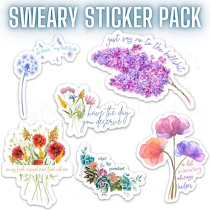 Sweary Sticker Pack | Funny Nurse Water Bottle Stickers | Nursing Stickers | Funny Nurse Stickers | Nurse Gift | Swearing Stickers