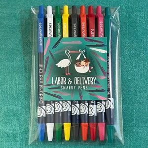 Labor & Delivery Snarky Pens Black ink pens for Nurses, CNAs, Nurse Practitioners Funny Pens for Nurses Nurse Pens Nurse Gifts OB image 1