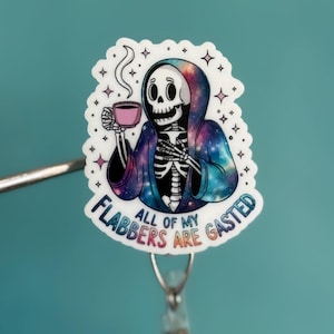 All my flabbers are gasted Badge Reel | Funny | Snarky Cute Badge | Retractable ID Badge Holder | Retractable Badge Reel Funny Nurse Gift