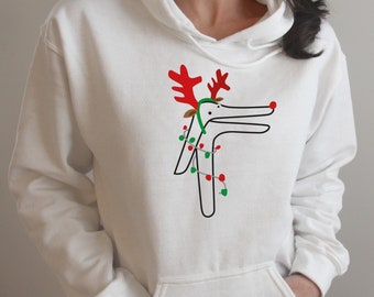 Nurse Hoodie: Reindeer Design - Soft, Comfy, Unisex
