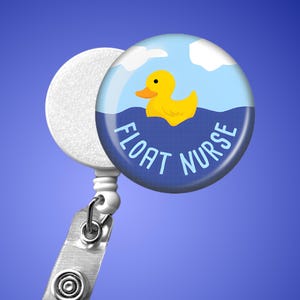 Float Nurse Badge Reel - SnarkyNurses Design, Retractable Clip