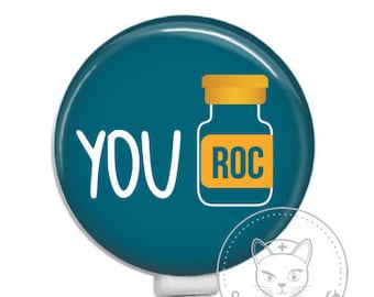 You ROC Badge Reel | Funny Badge Reel | SnarkyNurses | Cute Badge | ID Badge Holder | Retractable Badge Reel