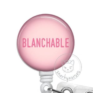 Blanchable Badge Reel | Funny Badge Reel | Cute Badge Reel | Retractable ID Badge Holder | Funny Nurse Badge Clip | Wound Care Nurse