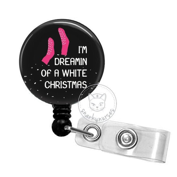 Dreamin of a White Christmas Badge Reel Funny Badge Reel Cute Badge Reel  Retractable ID Badge Holder Retractable Badge Reel -  Canada