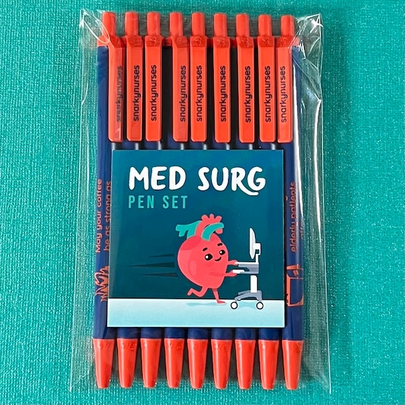 Med-surg Snarky Pens Black Ink Pens for Nurses, Nurse