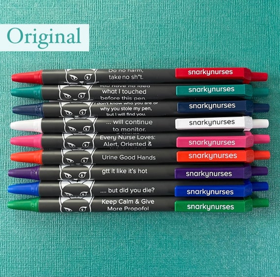 Psych Snarky Pens Black Ink Pens for Nurses Nurse Practitioners