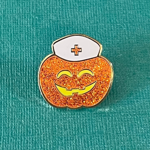 Nurse Jackolantern Pin | SnarkyNurses | Nurse Pin | Funny Pin for RN | Nurse Enamel Pin | Nurse Stocking Stuffer | RN Gift | Nurse Gift