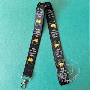 Dumpster Fire Lanyard | Nurse Lanyard | Funny Nurse Lanyard | Funny Nurse Gift | Nurse Life | Cute ID Holder | Cute Lanyard