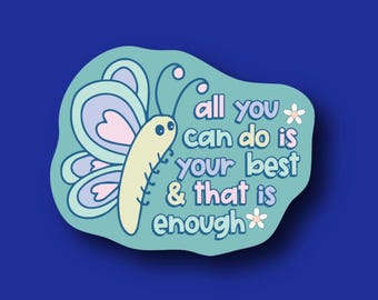 Nurse Badge Reel Topper: Motivational Quote, Swappable Butterfly - Acrylic