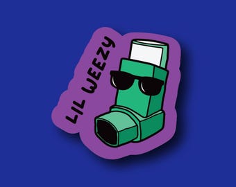Asthma Inhaler Badge Reel Topper: Lil Wheezy Nurse Design (Interchangeable)
