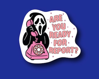 Adorno para portatarjetas de identificación Ghostface / "¿Estás listo para el informe?" Regalo para enfermeras