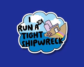 Funny Shipwreck Badge Reel Topper | Snarky Nurse ID Holder